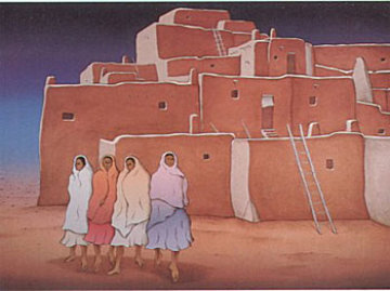 Taos Night 1986 Limited Edition Print - R.C. Gorman Taos Night 1986 Limited Edition Print - R.C. Gorman
