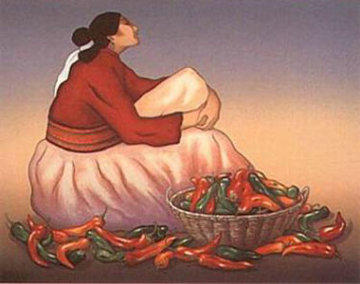 Chili Peppers PP 1987 Limited Edition Print - R.C. Gorman Chili Peppers PP 1987 Limited Edition Print - R.C. Gorman