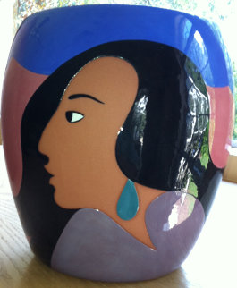 Salma's Smile Ceramic Vase 2003 Sculpture - R.C. Gorman Salma's Smile Ceramic Vase 2003 Sculpture - R.C. Gorman
