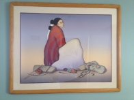 Beadmaker PP 1985 Limited Edition Print by R.C. Gorman - 1 Beadmaker PP 1985 Limited Edition Print by R.C. Gorman - 1