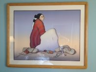Beadmaker PP 1985 Limited Edition Print by R.C. Gorman - 2 Beadmaker PP 1985 Limited Edition Print by R.C. Gorman - 2