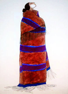 Carol's Blanket (State I) 1984 Limited Edition Print - R.C. Gorman Carol's Blanket (State I) 1984 Limited Edition Print - R.C. Gorman