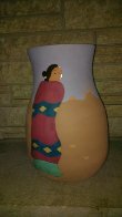 Meeting Ceramic Vase 1989 16 in Sculpture by R.C. Gorman - 1 Meeting Ceramic Vase 1989 16 in Sculpture by R.C. Gorman - 1