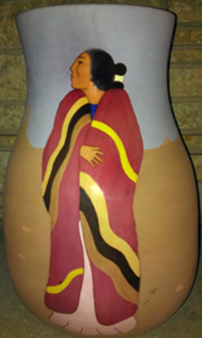 Meeting Ceramic Vase 1989 16 in Sculpture by R.C. Gorman Meeting Ceramic Vase 1989 16 in Sculpture by R.C. Gorman