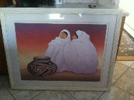 Taos Traders 1989 Limited Edition Print by R.C. Gorman - 1 Taos Traders 1989 Limited Edition Print by R.C. Gorman - 1