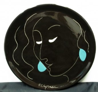 Taos Spanish Lady State I Ceramic Platter Sculpture - R.C. Gorman Taos Spanish Lady State I Ceramic Platter Sculpture - R.C. Gorman
