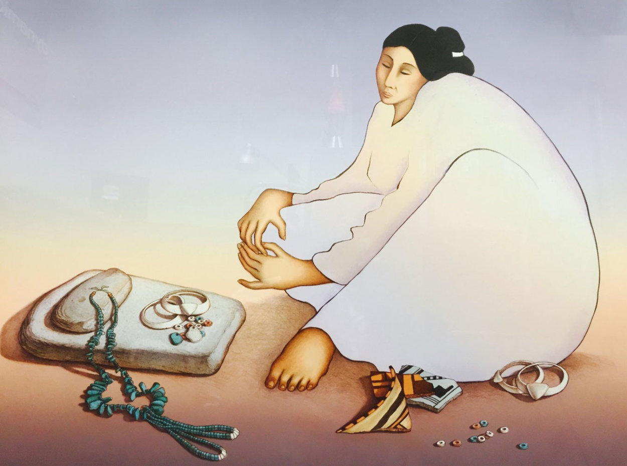 Beadmaker 1985 Limited Edition Print by R.C. Gorman Beadmaker 1985 Limited Edition Print by R.C. Gorman