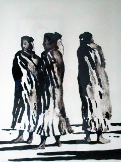 Three Navajo Women 1974 Limited Edition Print - R.C. Gorman Three Navajo Women 1974 Limited Edition Print - R.C. Gorman