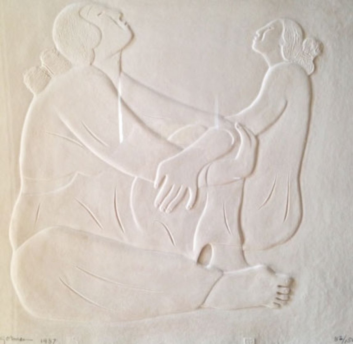 Two Women Cast Paper 1987 Limited Edition Print by R.C. Gorman Two Women Cast Paper 1987 Limited Edition Print by R.C. Gorman