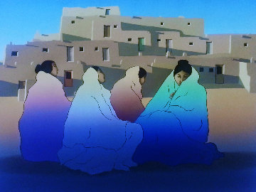 Pueblo 1981 Huge 56x46 Limited Edition Print - R.C. Gorman Pueblo 1981 Huge 56x46 Limited Edition Print - R.C. Gorman