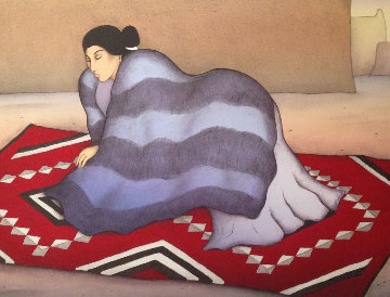 Red Blanket 1985 Limited Edition Print - R.C. Gorman Red Blanket 1985 Limited Edition Print - R.C. Gorman