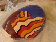 Striped Blanket Ceramic Vase 1993 Sculpture by R.C. Gorman - 3 Striped Blanket Ceramic Vase 1993 Sculpture by R.C. Gorman - 3