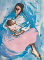 Woman 1972 (Mother and Child) Limited Edition Print by R.C. Gorman - 0 Woman 1972 (Mother and Child) Limited Edition Print by R.C. Gorman - 0