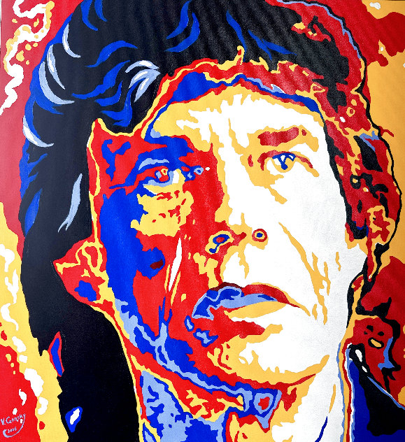 Mick Jagger 2006 20x20 Original Painting by Vladimir Gorsky