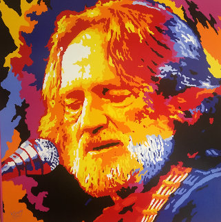 Willie Nelson 2005 52x52 HS by Willie Original Painting - Vladimir Gorsky