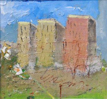 Near the Sky 1986 26x28 Original Painting - Tonino Gottarelli Near the Sky 1986 26x28 Original Painting - Tonino Gottarelli