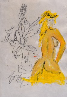A Monday in March Drawing 1995 19x22 Drawing - Tonino Gottarelli