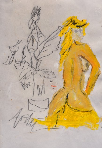 A Monday in March Drawing 1995 19x22 Drawing by Tonino Gottarelli