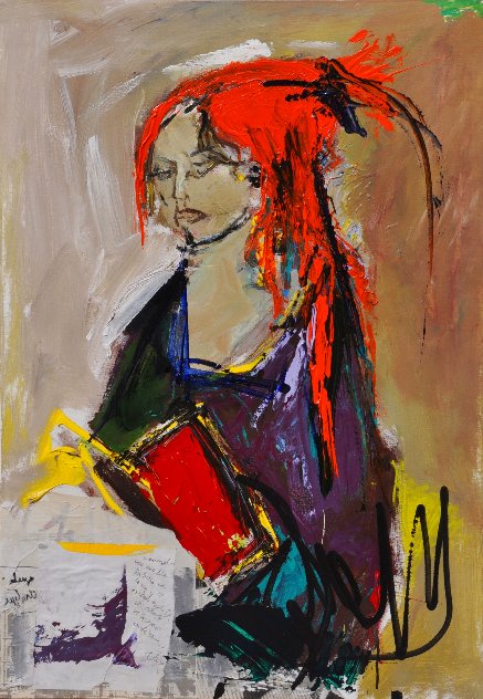 Red Cover 1990 46x34 Original Painting by Tonino Gottarelli