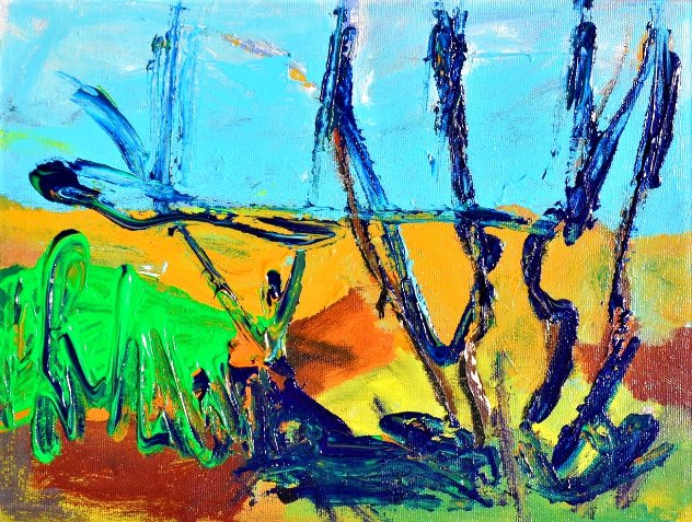 Between the Trees 1988 12x16 Original Painting by Tonino Gottarelli