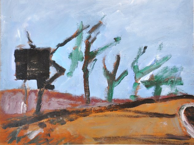 Shadow of the Branches / L'Ombra Dei Rami 1993 25x30 - Italy Original Painting by Tonino Gottarelli