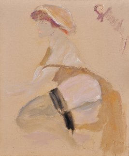 Looking in the Distance 1989 47x39 Huge Original Painting - Tonino Gottarelli Looking in the Distance 1989 47x39 Huge Original Painting - Tonino Gottarelli
