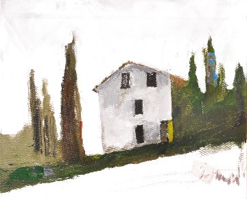 House on the Ridge / Casa Sul Crinale 1990 16x20 - Italy Original Painting - Tonino Gottarelli