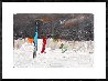 Sky of the Snow 1990 8x12 Original Painting by Tonino Gottarelli - 3