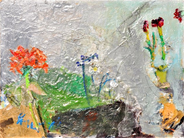 World Belongs to Flowers 1984 20x24 Original Painting by Tonino Gottarelli