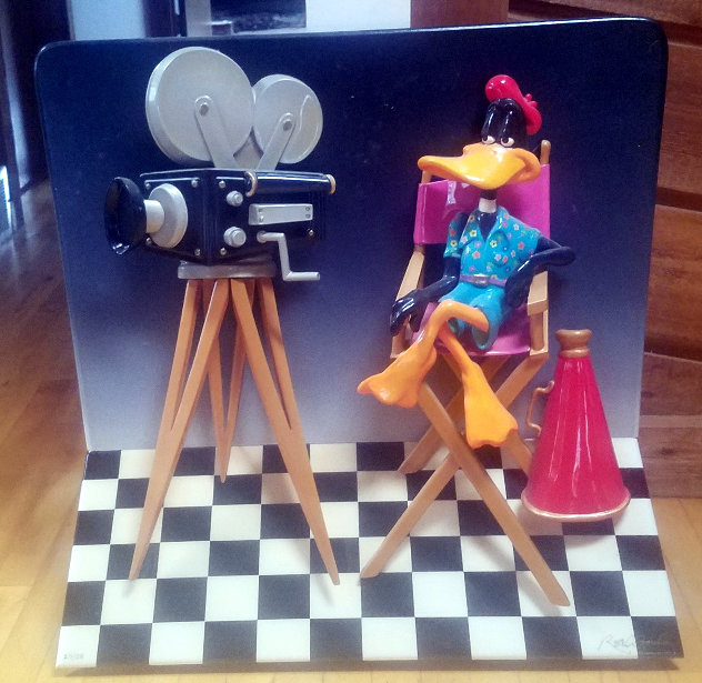 Daffy Duck 3-D, 1993 29x30x3 Sculpture by Roark Gourley