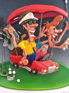 Le Play (Golf) Cast Resin Sculpture 1994 20 in Sculpture - Roark Gourley Le Play (Golf) Cast Resin Sculpture 1994 20 in Sculpture - Roark Gourley