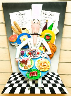 French Chef Sculpture Acrylic Sculpture 44x32 Huge Sculpture - Roark Gourley French Chef Sculpture Acrylic Sculpture 44x32 Huge Sculpture - Roark Gourley