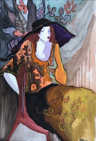 Untitled Woman Watercolor 21x14 Watercolor - Patricia Govezensky