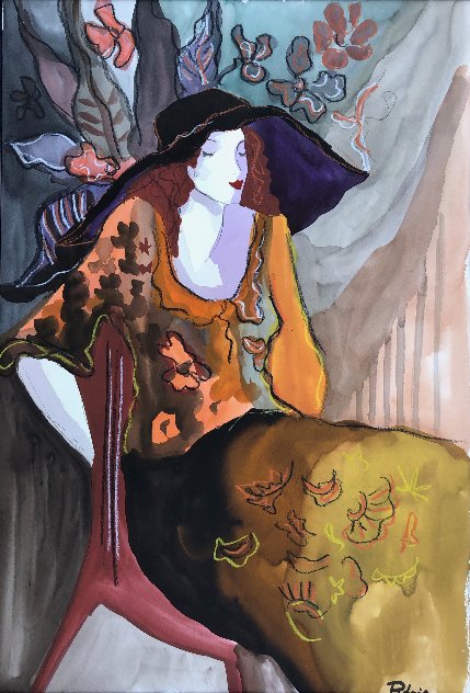 Untitled Woman Watercolor 21x14 Watercolor by Patricia Govezensky