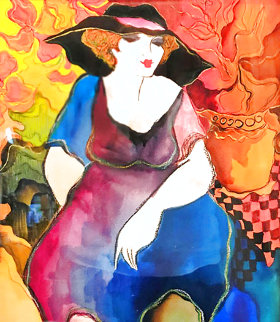 Untitled Watercolor 2009 21x19 Original Painting - Patricia Govezensky Untitled Watercolor 2009 21x19 Original Painting - Patricia Govezensky