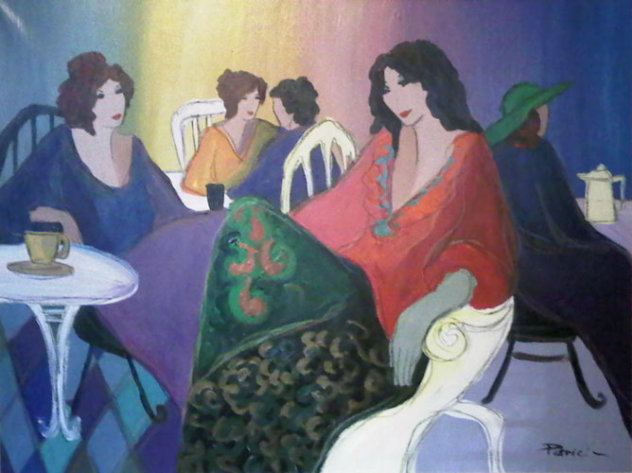 Girl Talk 35x44 Original Painting by Patricia Govezensky