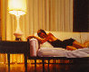 Woman on Couch 23x27 Original Painting by Carrie Graber - 0