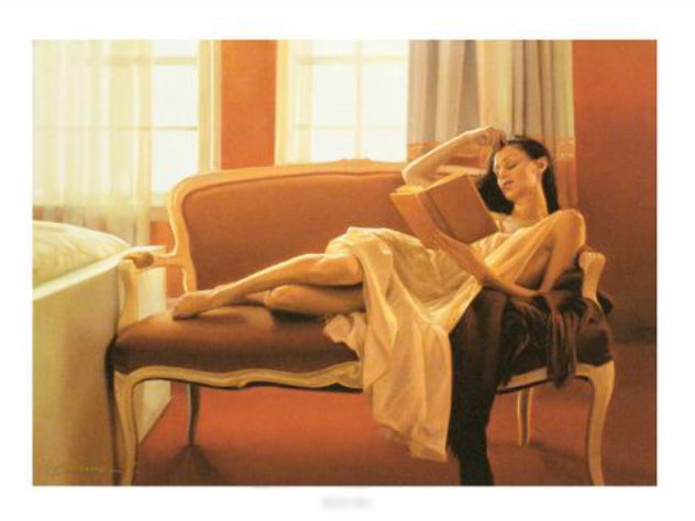 Reclined Read 2009 Limited Edition Print by Carrie Graber