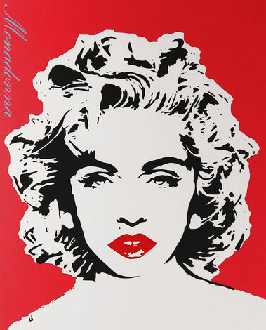 Madonna (Red) 2013 Limited Edition Print - Bambi Graffiti