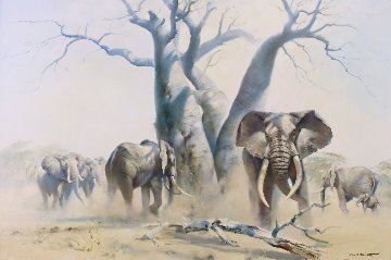 Standing Ground, The Old Bull 1981 64x44 Original Painting - Donald Grant Standing Ground, The Old Bull 1981 64x44 Original Painting - Donald Grant