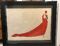 Le Drape Rouge Unique 1950 Works on Paper (not prints) by Rene Gruau - 2 Le Drape Rouge Unique 1950 Works on Paper (not prints) by Rene Gruau - 2