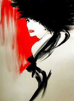 La Belle En Noir 1991 Super Huge Limited Edition Print - Rene Gruau La Belle En Noir 1991 Super Huge Limited Edition Print - Rene Gruau