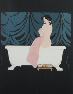 Diane Au Bain (Woman in Tub) Limited Edition Print - Rene Gruau Diane Au Bain (Woman in Tub) Limited Edition Print - Rene Gruau