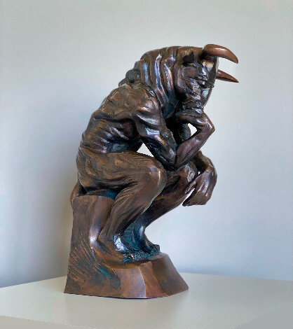 Thinker Bronze Unique Sculpture 2013 17 in Sculpture - Igor Grechanyk