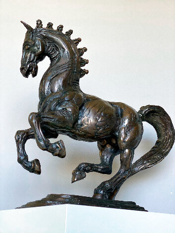 Horse of Leonardo Bronze Sculpture 2009 23 in Sculpture - Igor Grechanyk
