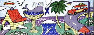 Vacation Highlights 1990 Limited Edition Print - Rodney Alan Greenblat Vacation Highlights 1990 Limited Edition Print - Rodney Alan Greenblat
