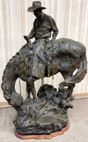 Wall Street From a Saddle Seat Bronze Sculpture Sculpture - Bruce Greene
