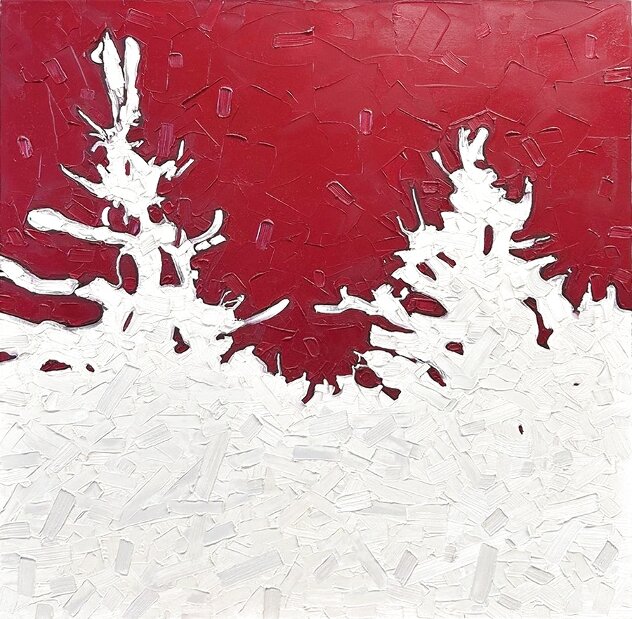 White Pine 3 30x30 Original Painting by David Grieve