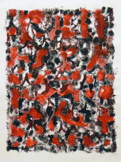 Red Giant Claw Monoprint Unique 40x30 2010 Works on Paper (not prints) - Gronk Red Giant Claw Monoprint Unique 40x30 2010 Works on Paper (not prints) - Gronk