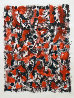 Red Giant Claw Unique Monoprint  2010 40x30  Huge  Works on Paper (not prints) by  Gronk - 0